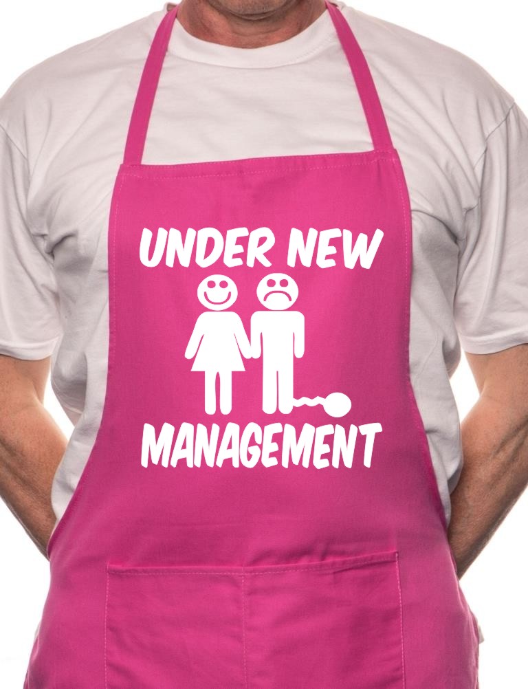 Adult Under New Management Stag BBQ Cooking Funny Novelty Apron