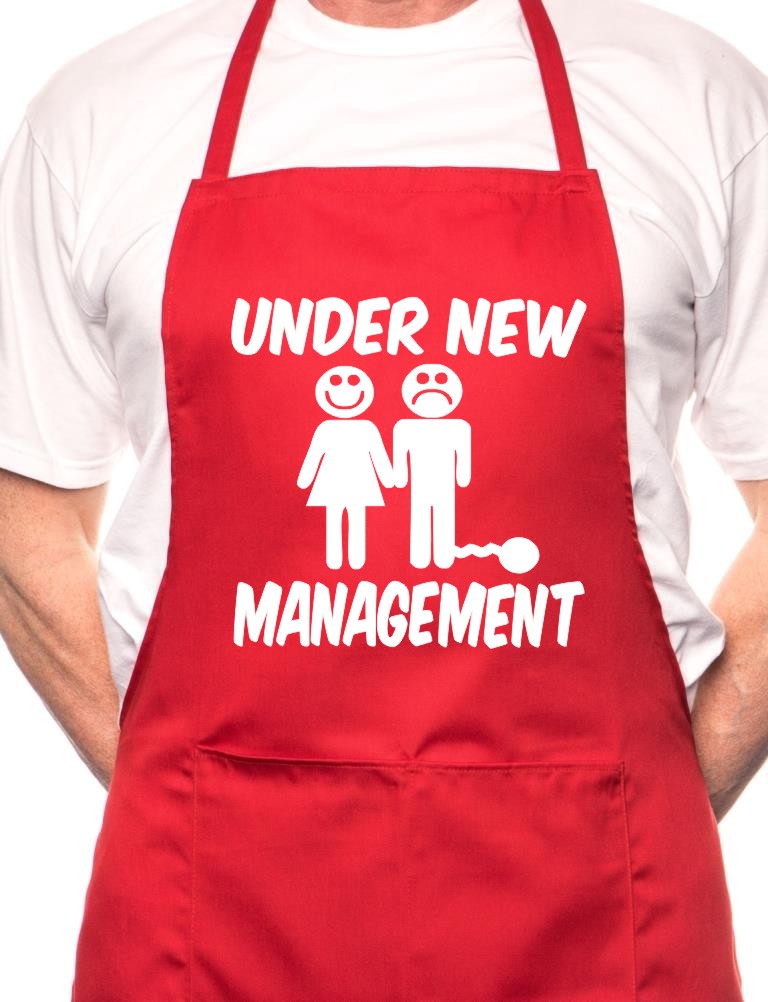 Adult Under New Management Stag BBQ Cooking Funny Novelty Apron