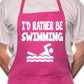 I'd Rather Be Swimming BBQ Cooking Apron