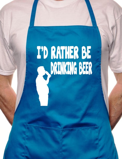 I'd Rather Be Drinking Beer BBQ Cooking Apron