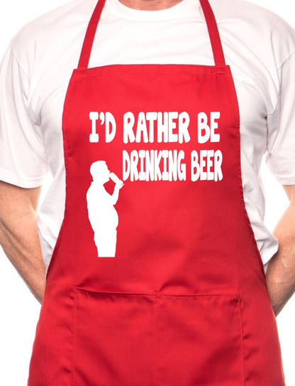 I'd Rather Be Drinking Beer BBQ Cooking Apron
