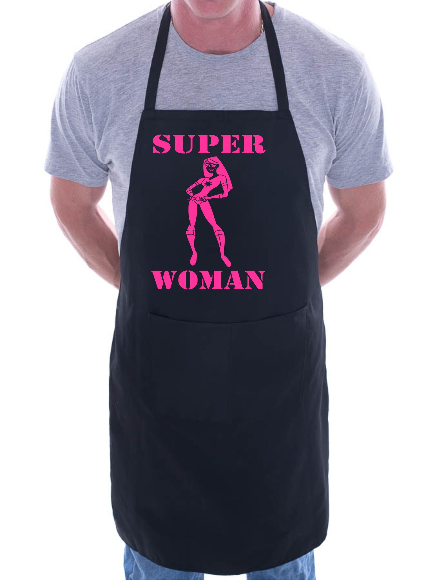 Adult Super Woman BBQ Cooking Funny Novelty Apron