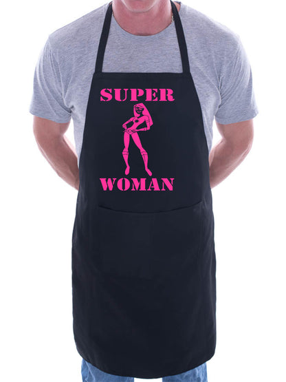 Adult Super Woman BBQ Cooking Funny Novelty Apron
