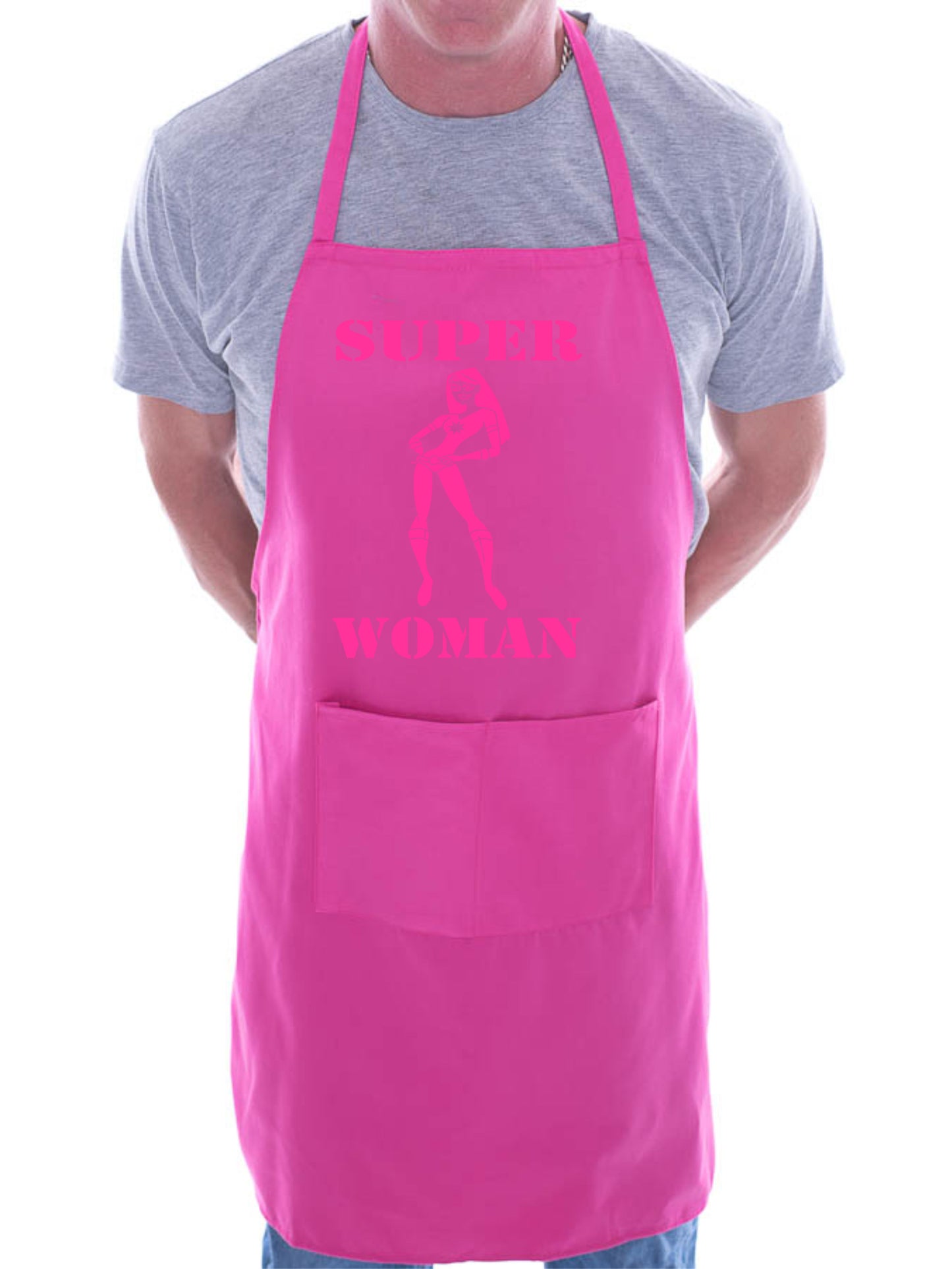 Adult Super Woman BBQ Cooking Funny Novelty Apron