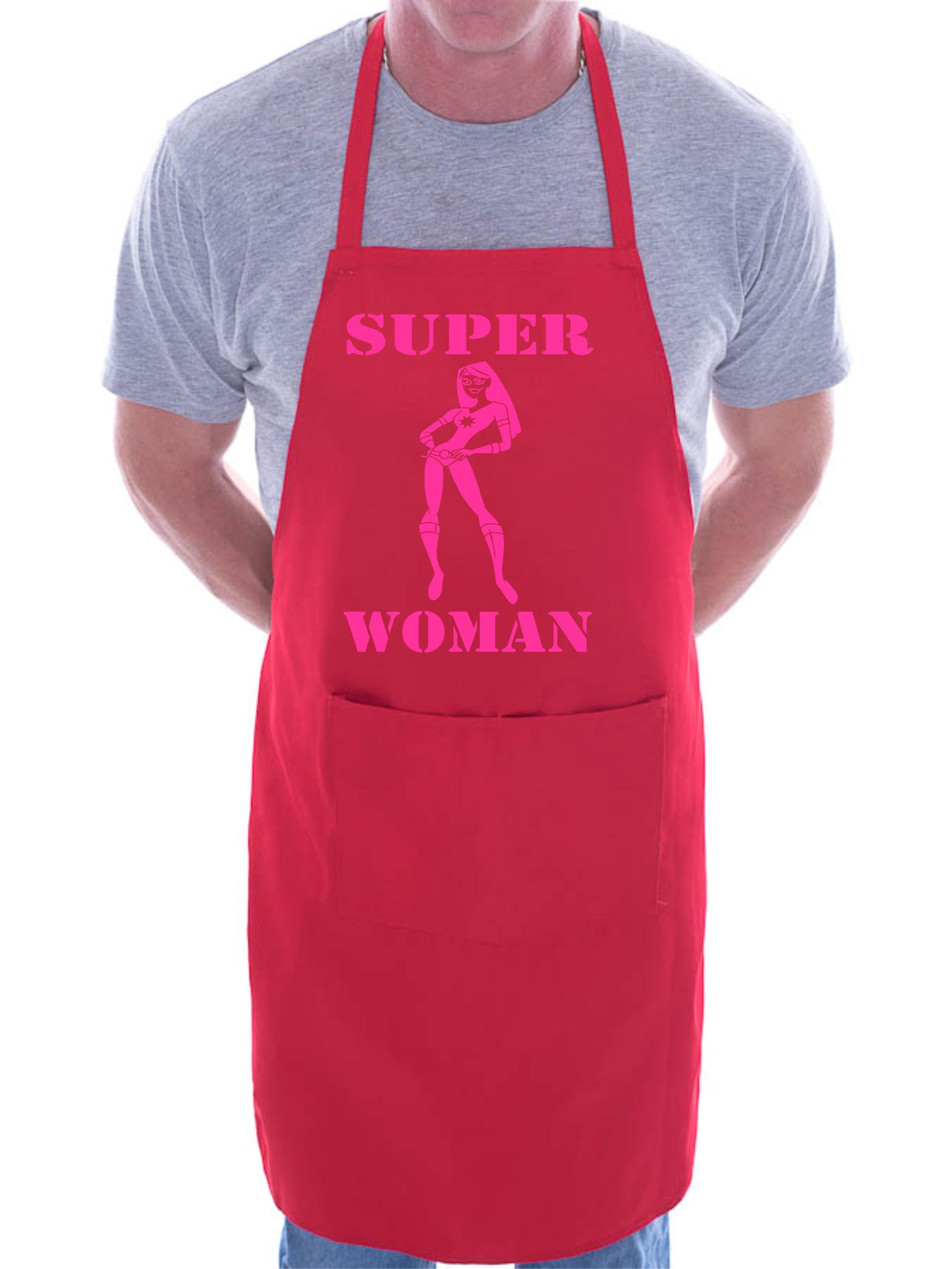 Adult Super Woman BBQ Cooking Funny Novelty Apron