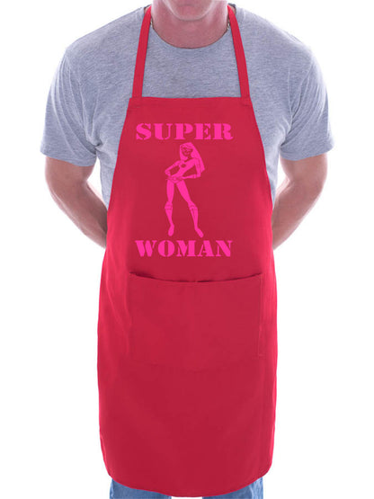 Adult Super Woman BBQ Cooking Funny Novelty Apron