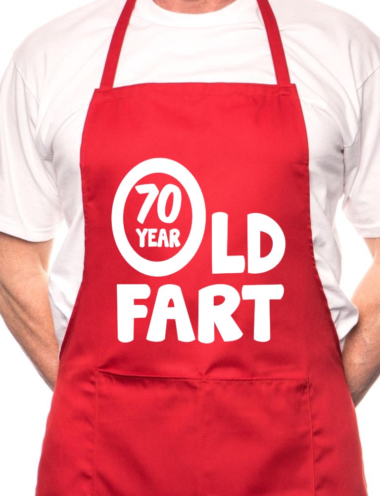 70 Year Old Fart Birthday BBQ Cooking Apron