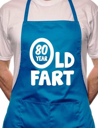 Adult 80 Year Old Fart Birthday BBQ Cooking Funny Novelty Apron