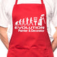 Adult Evolution Of Painter & Decorator BBQ Cooking Funny Novelty Apron