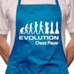 Adult Evolution Of Chess Player BBQ Cooking Funny Novelty Apron