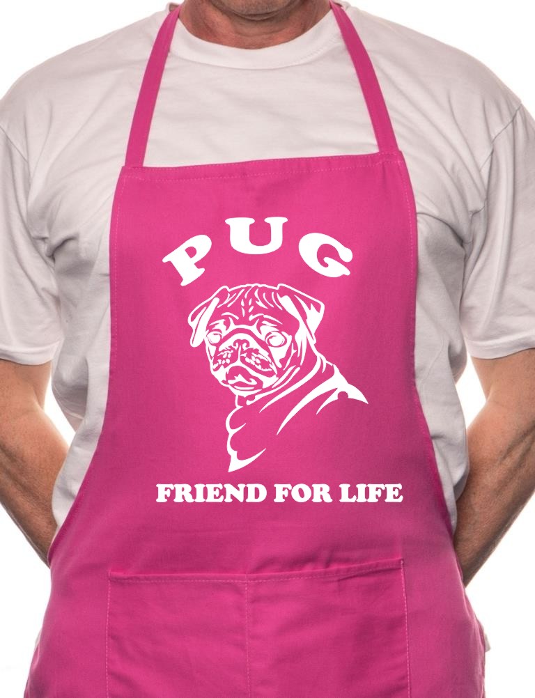 Pug Dog Lovers Gift BBQ Cooking Apron