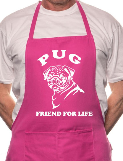 Pug Dog Lovers Gift BBQ Cooking Apron