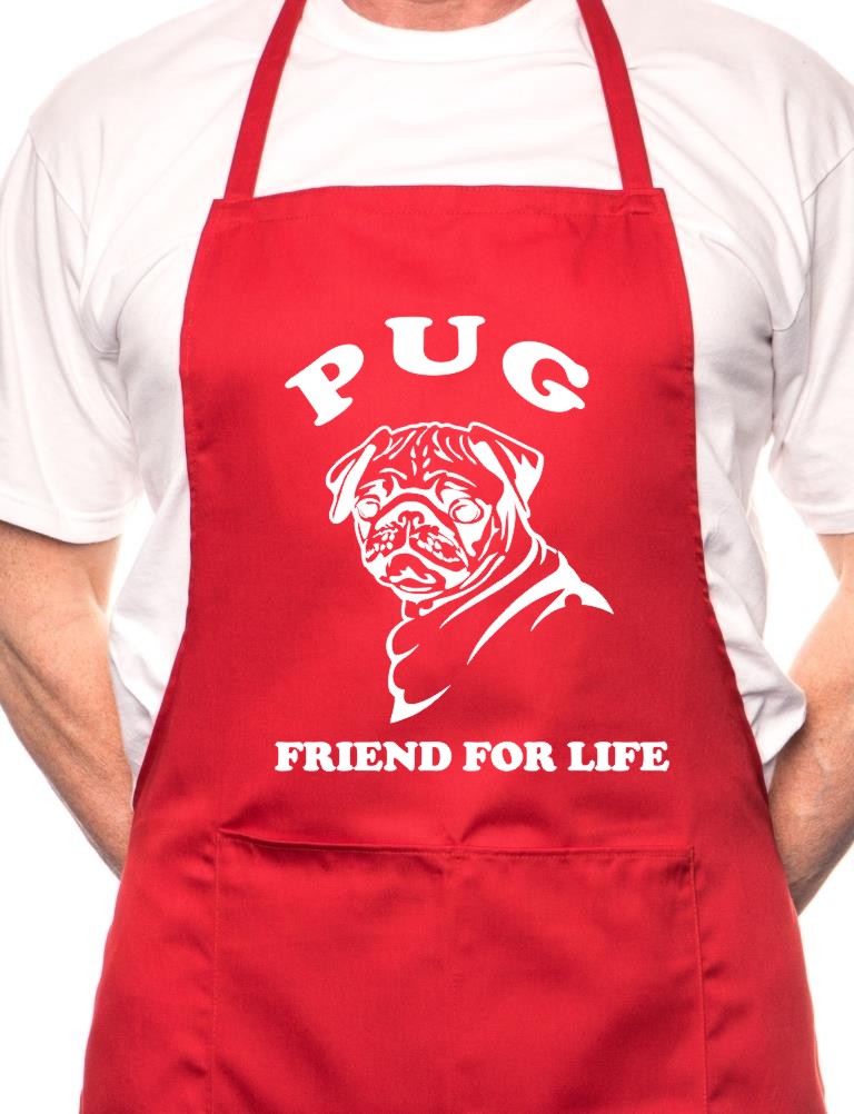 Pug Dog Lovers Gift BBQ Cooking Apron