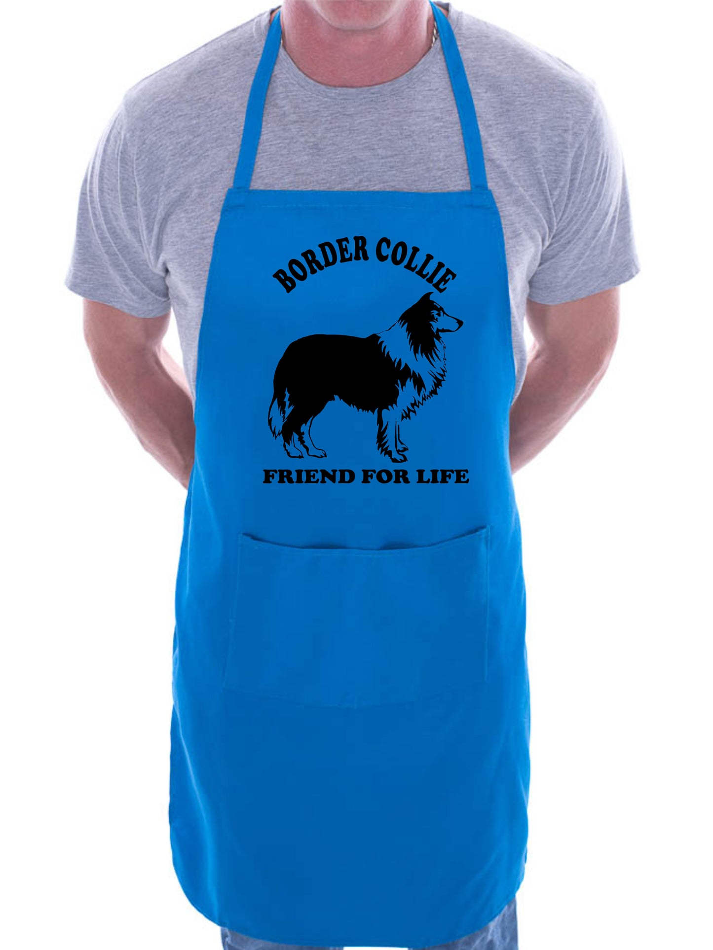 Adult Border Collie Dog Lover BBQ Cooking Funny Novelty Apron