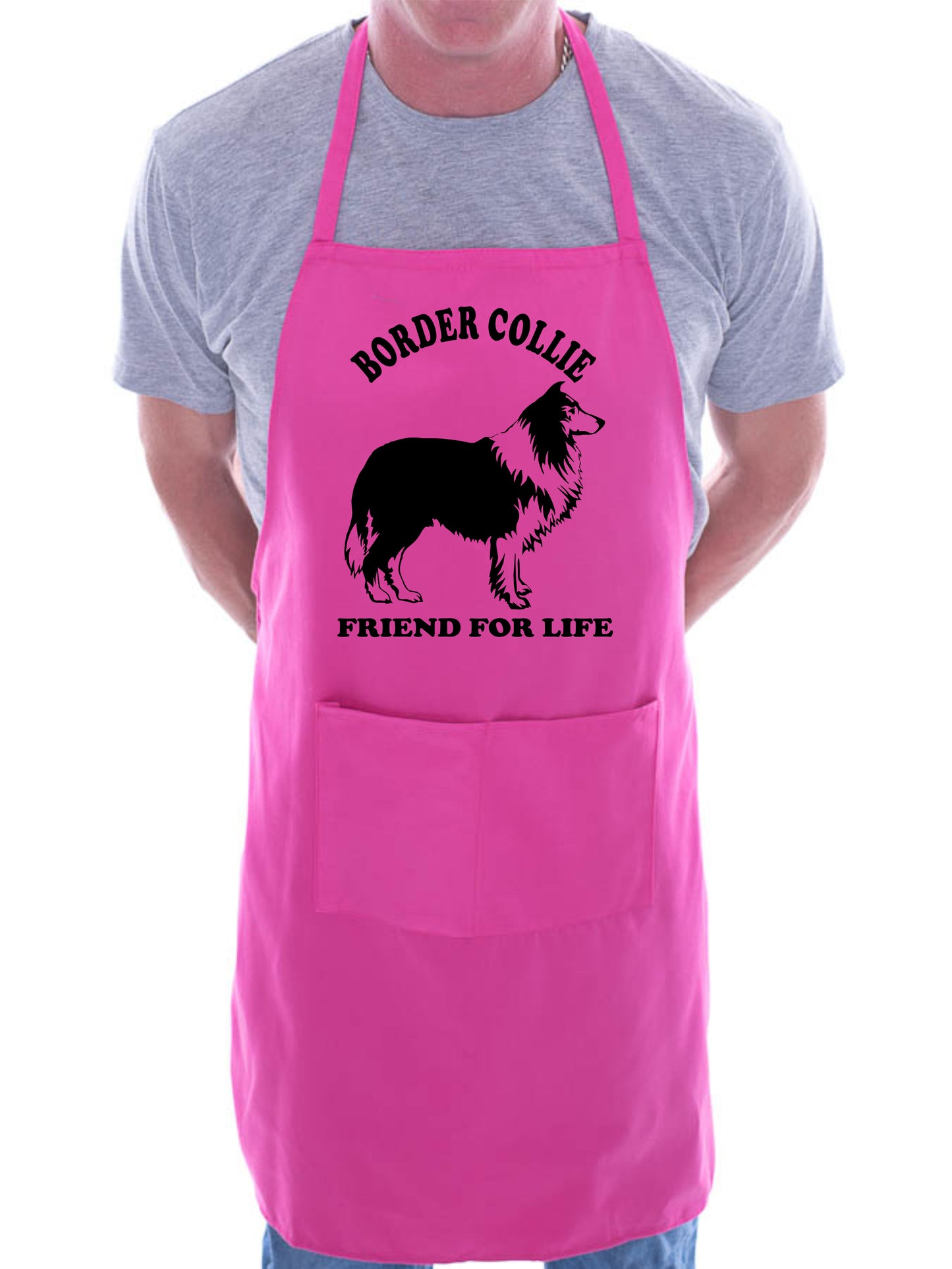 Adult Border Collie Dog Lover BBQ Cooking Funny Novelty Apron