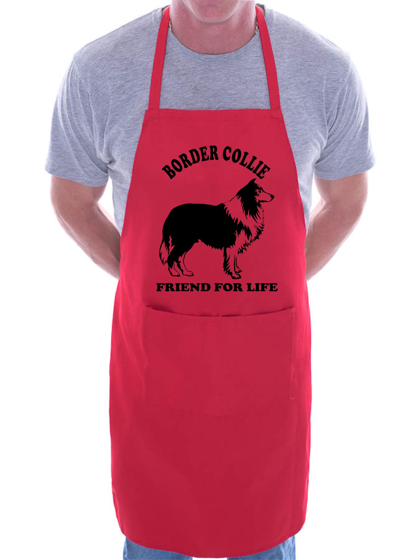 Adult Border Collie Dog Lover BBQ Cooking Funny Novelty Apron