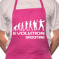 Adult Evolution Of Shooting BBQ Cooking Funny Novelty Apron