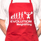 Evolution Of Weightlifting BBQ Cooking Apron