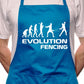 Adult Evolution Of Fencing BBQ Cooking Funny Novelty Apron