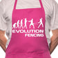 Adult Evolution Of Fencing BBQ Cooking Funny Novelty Apron