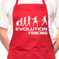 Adult Evolution Of Fencing BBQ Cooking Funny Novelty Apron