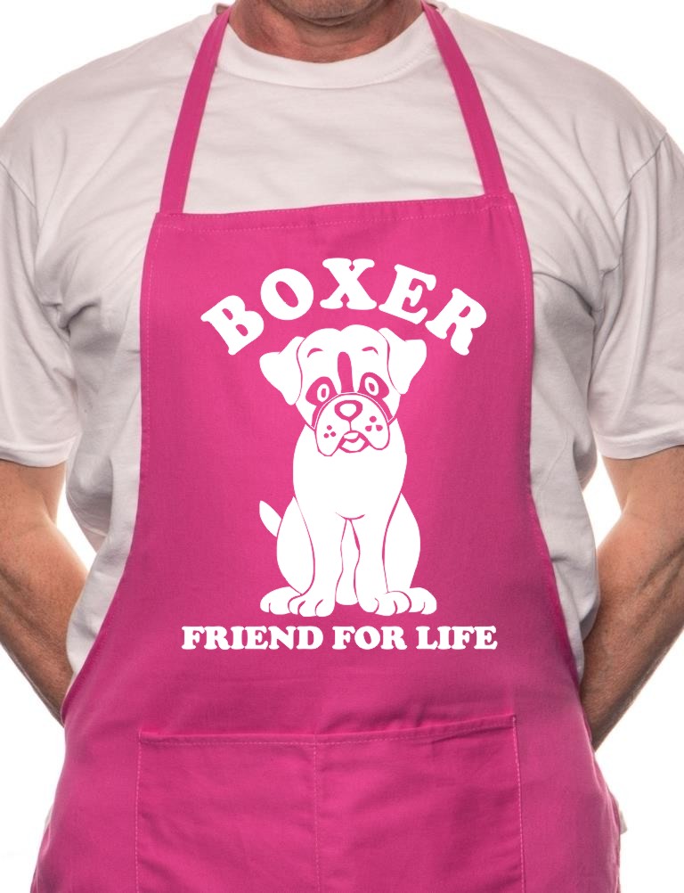 Boxer Dog Lovers Gift BBQ Cooking Apron