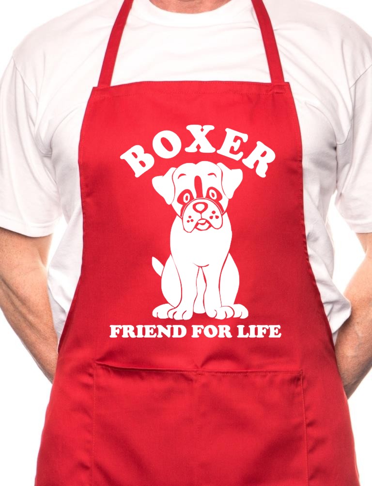 Boxer Dog Lovers Gift BBQ Cooking Apron