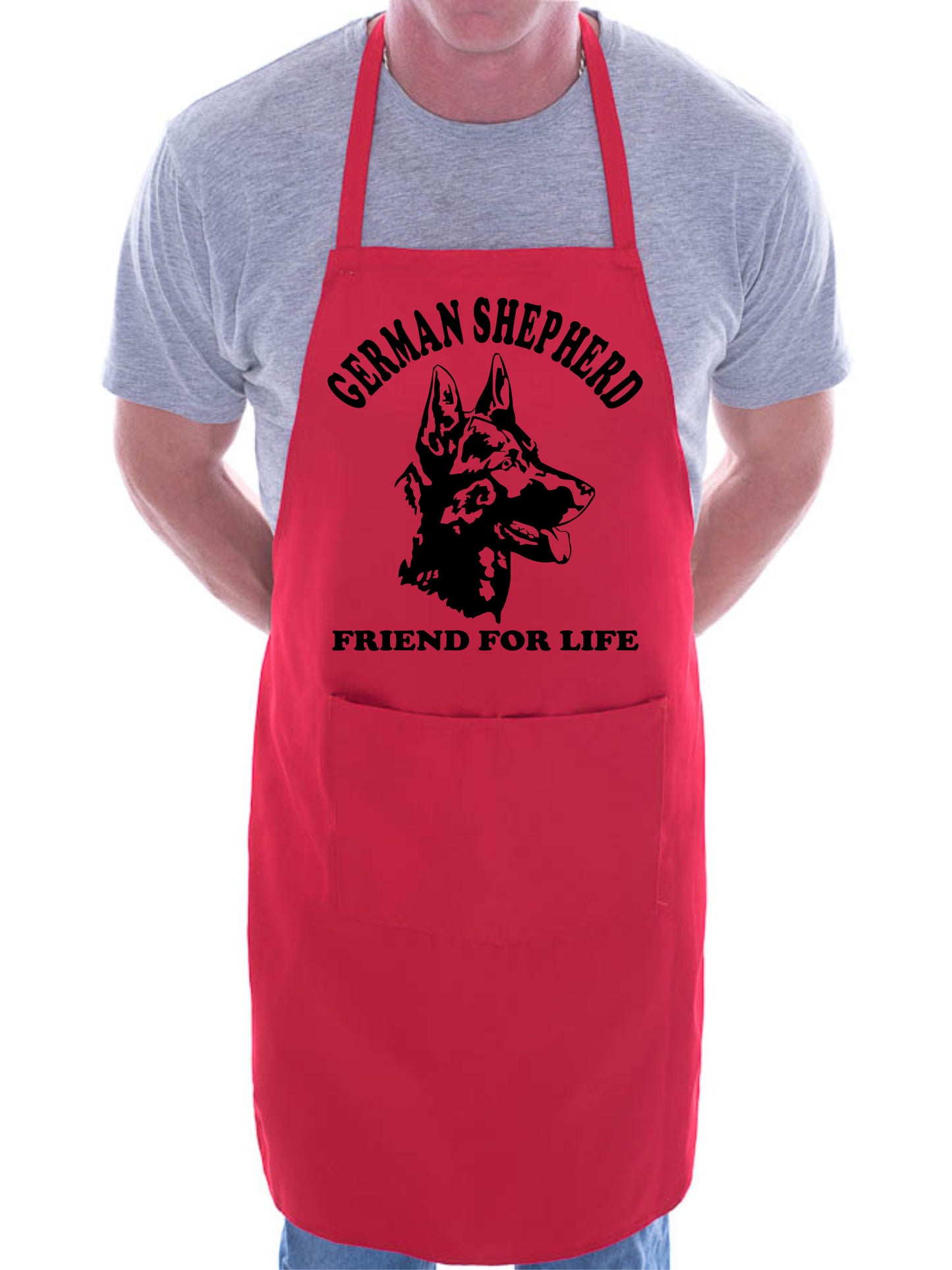 Adult German Shepherd Dog Lover BBQ Cooking Funny Novelty Apron