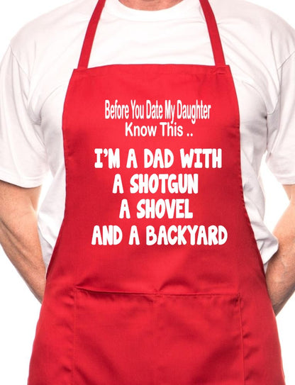 Adult Before You Date My Daughter BBQ Cooking Funny Novelty Apron