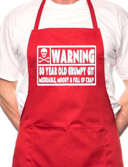 50 Year Old Git 50th Birthday BBQ Cooking Apron