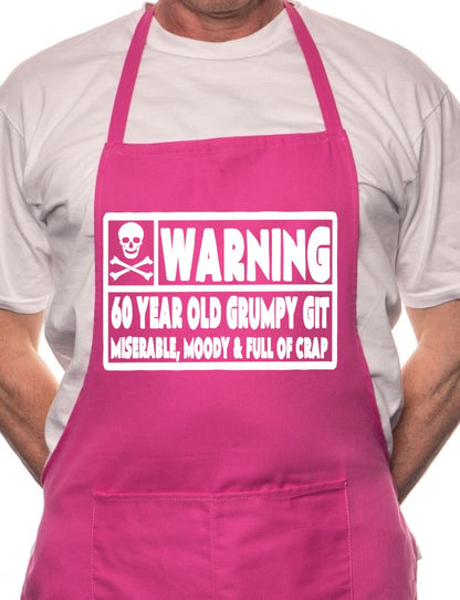 Adult 60 Year Old Git 60th Birthday BBQ Cooking Funny Novelty Apron