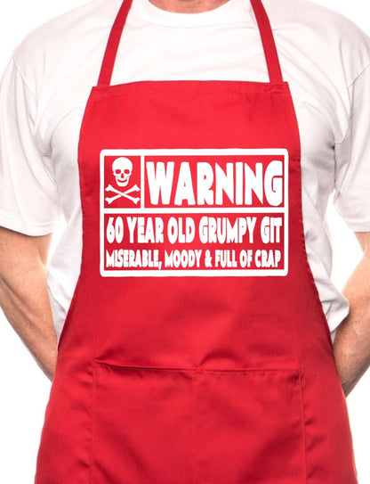 Adult 60 Year Old Git 60th Birthday BBQ Cooking Funny Novelty Apron