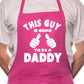 Adult This Guy Is Going To Be a Daddy BBQ Cooking Funny Novelty Apron