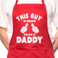 Adult This Guy Is Going To Be a Daddy BBQ Cooking Funny Novelty Apron