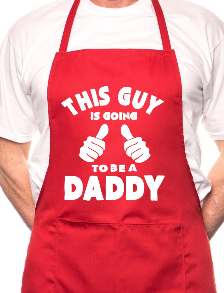 Adult This Guy Is Going To Be a Daddy BBQ Cooking Funny Novelty Apron