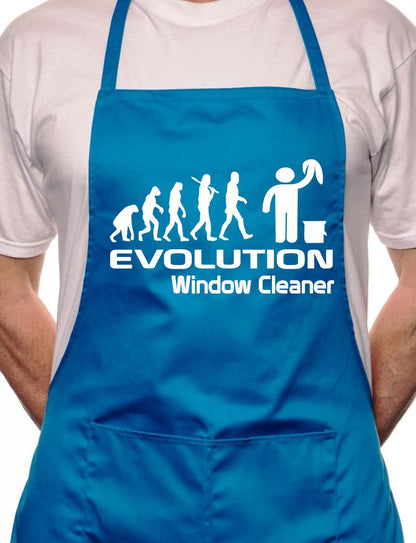 Adult Evolution Of A Window Cleaner BBQ Cooking Funny Novelty Apron