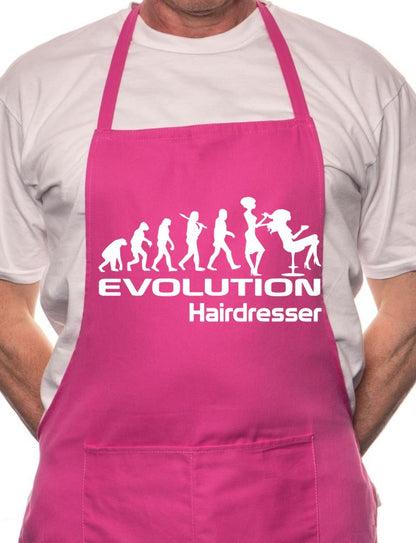 Adult Evolution Of A Hairdresser BBQ Cooking Funny Novelty Apron