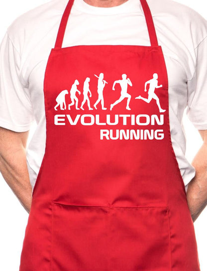 Evolution Of A Runner Running BBQ Cooking Apron
