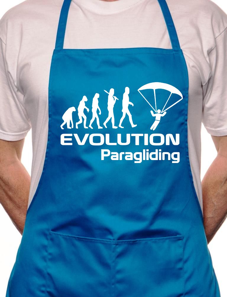 Adult Evolution Of Paragliding BBQ Cooking Funny Novelty Apron