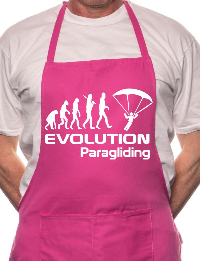 Adult Evolution Of Paragliding BBQ Cooking Funny Novelty Apron