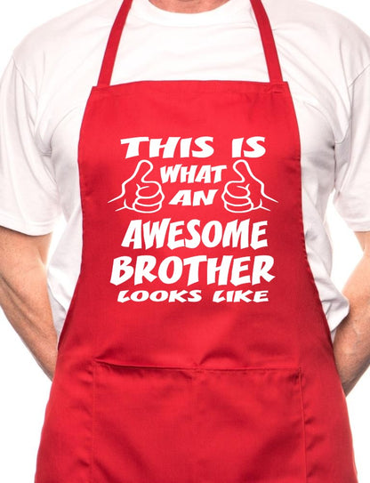 Adult This Is What Awesome Brother BBQ Cooking Funny Novelty Apron
