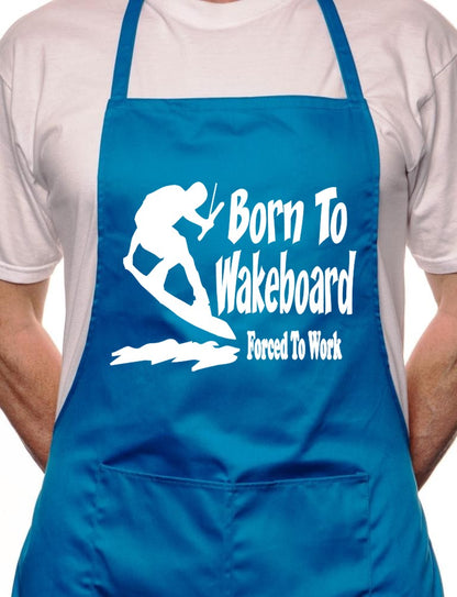 Born To Wakeboard Waterski BBQ Cooking Apron