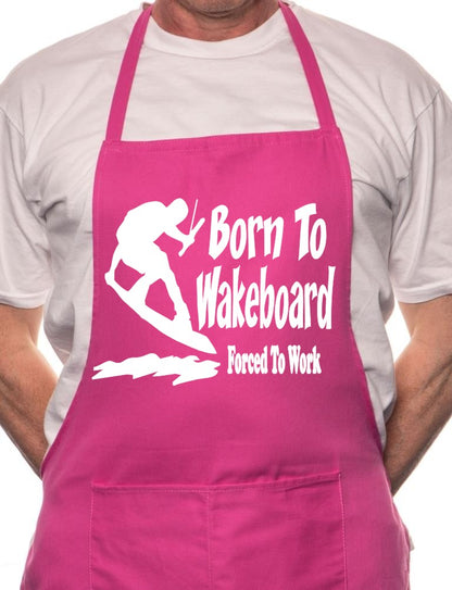 Born To Wakeboard Waterski BBQ Cooking Apron