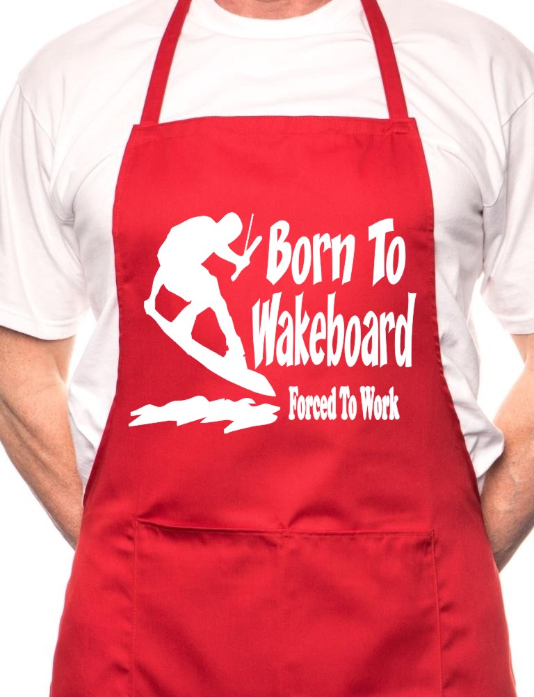 Born To Wakeboard Waterski BBQ Cooking Apron