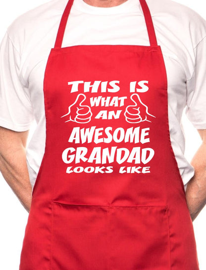 Adult This is What Awesome Grandad BBQ Cooking Funny Novelty Apron