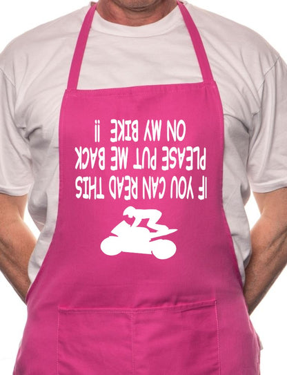Adult If You Can Read This Motorbike BBQ Cooking Funny Novelty Apron