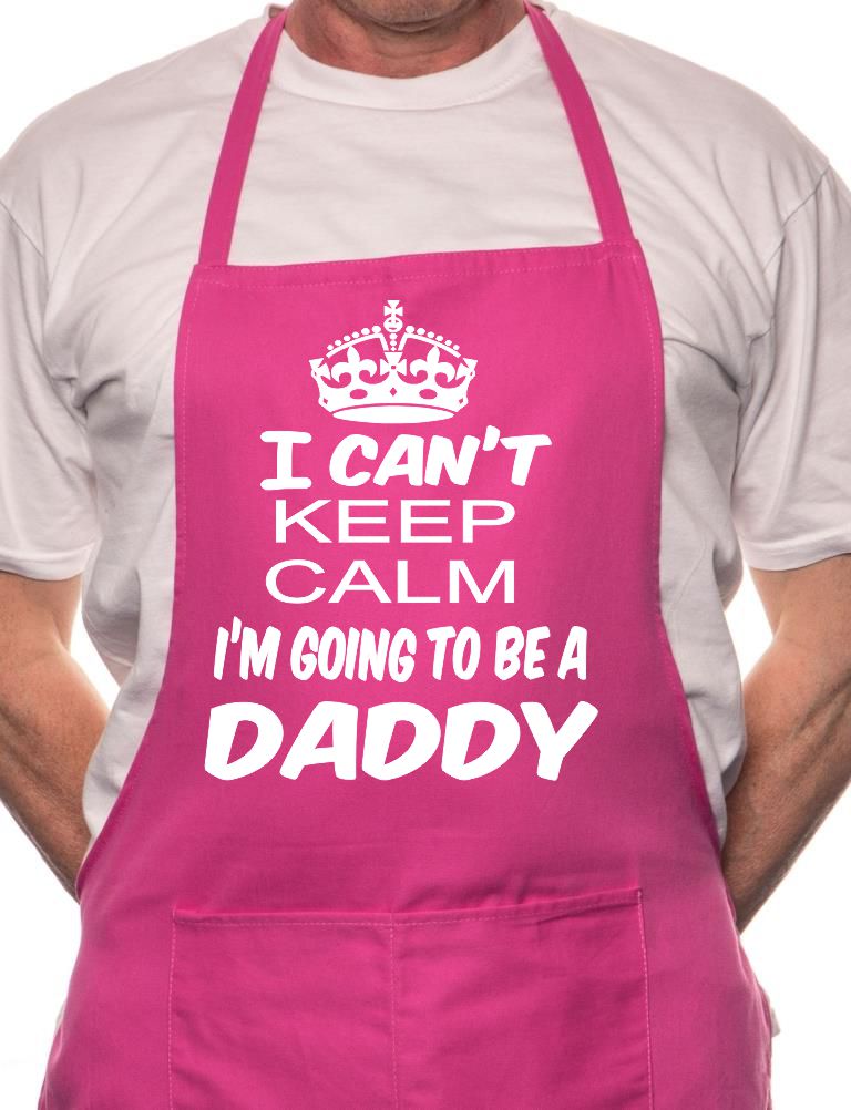 Adult Can't Keep Calm Becoming Daddy BBQ Cooking Funny Novelty Apron