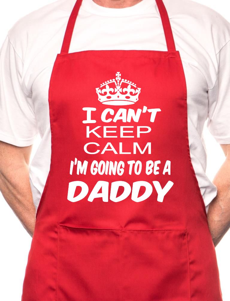 Adult Can't Keep Calm Becoming Daddy BBQ Cooking Funny Novelty Apron