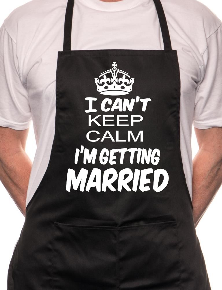 Adult Can't Keep Calm Getting Married BBQ Cooking Funny Novelty Apron