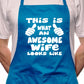 Adult This is What Awesome Wife BBQ Cooking Funny Novelty Apron